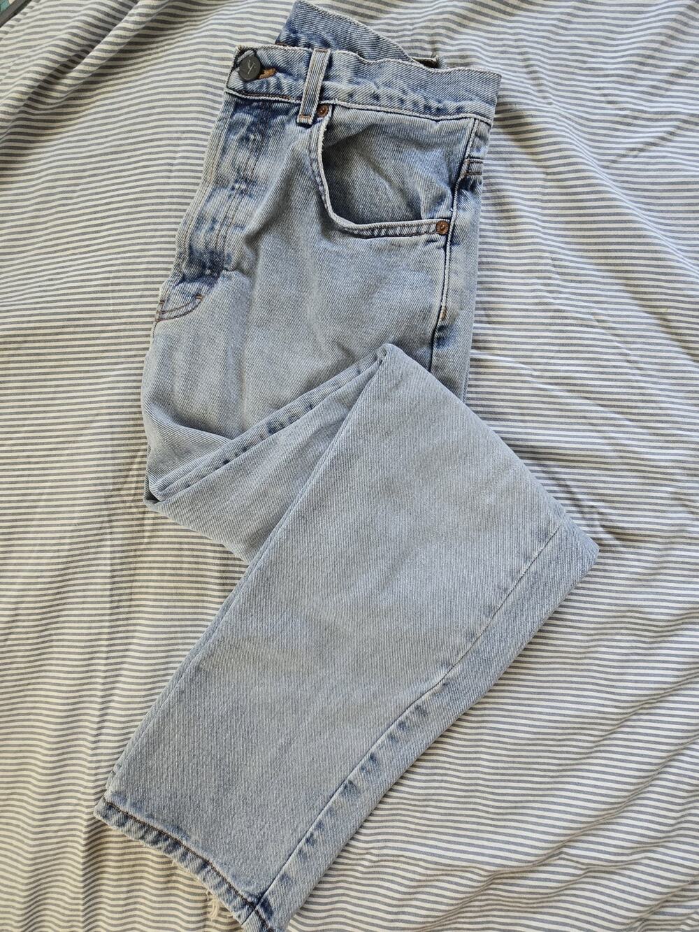 VTG Calvin Klein Jeans Stonewash Leather Patch USA Women's Size 9 Made In U.S.A.